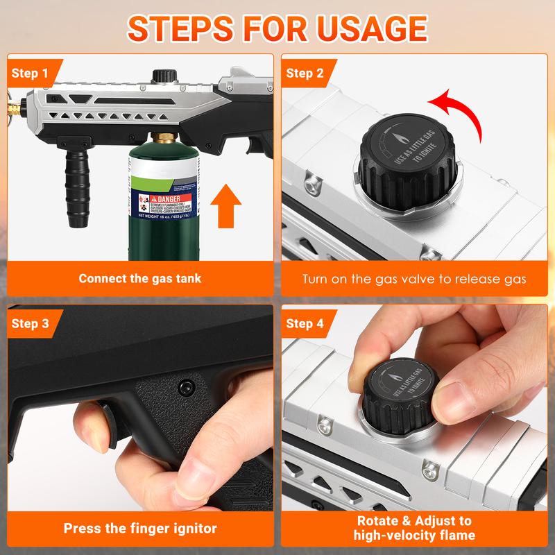 700,000 BTU Propane Blow Torch, Heavy Duty Culinary Torch for Cooking, BBQ, Steak, Creme Brulee & Outdoor Fire Starter